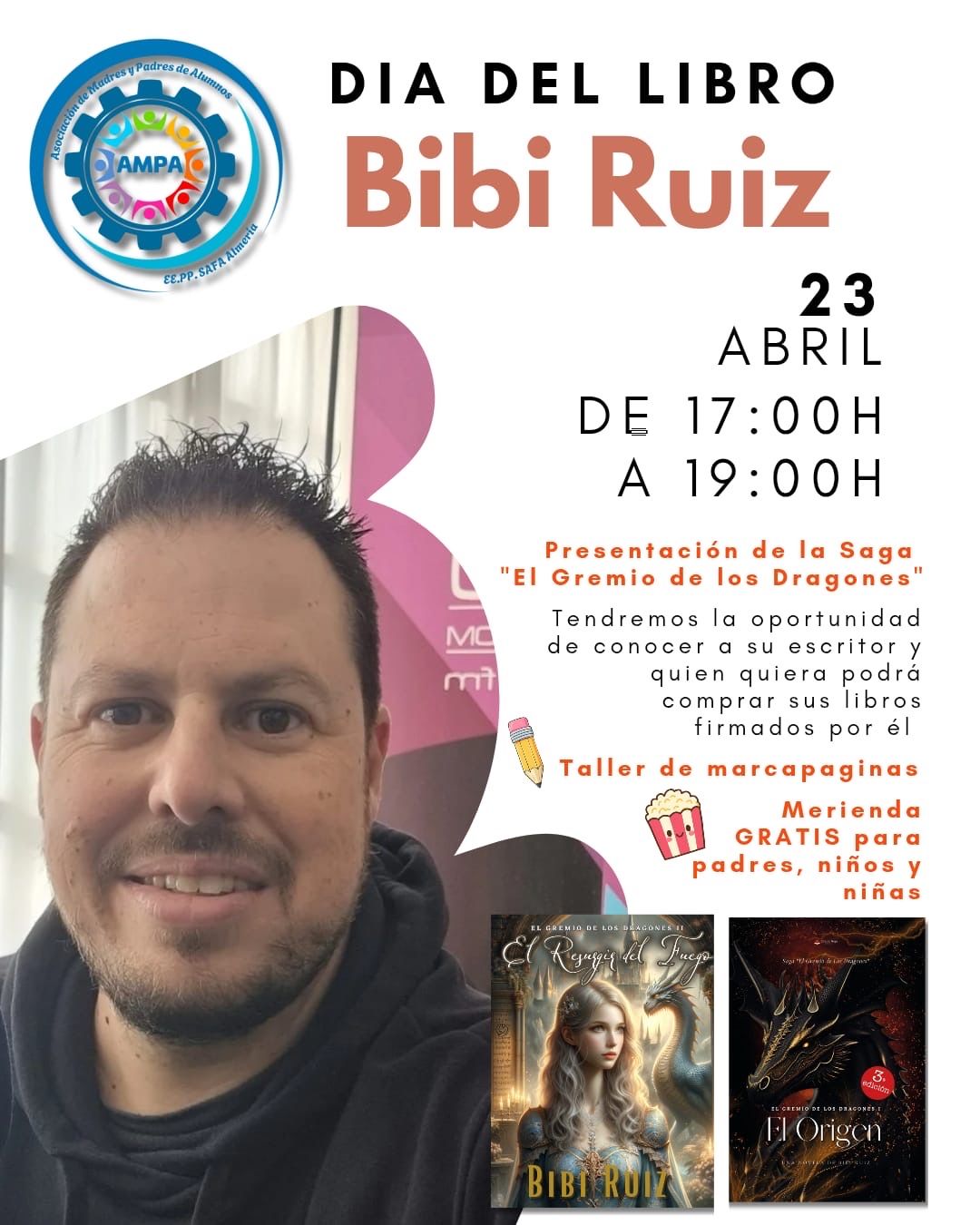 Cartel: Bibi Ruiz presenta en SAFA Almería la saga ‘El Gremio de los Dragones’