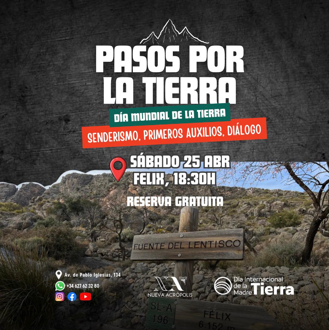 Cartel: Félix acoge ‘Pasos por la Tierra’, una salida de naturaleza y primeros auxilios