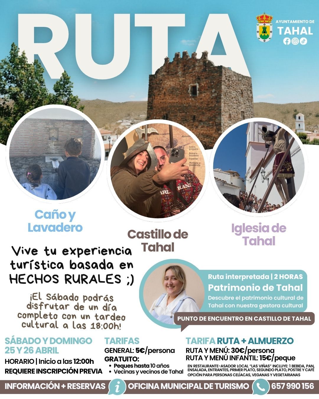 Cartel: Tahal interpreta su patrimonio con una ruta desde el castillo