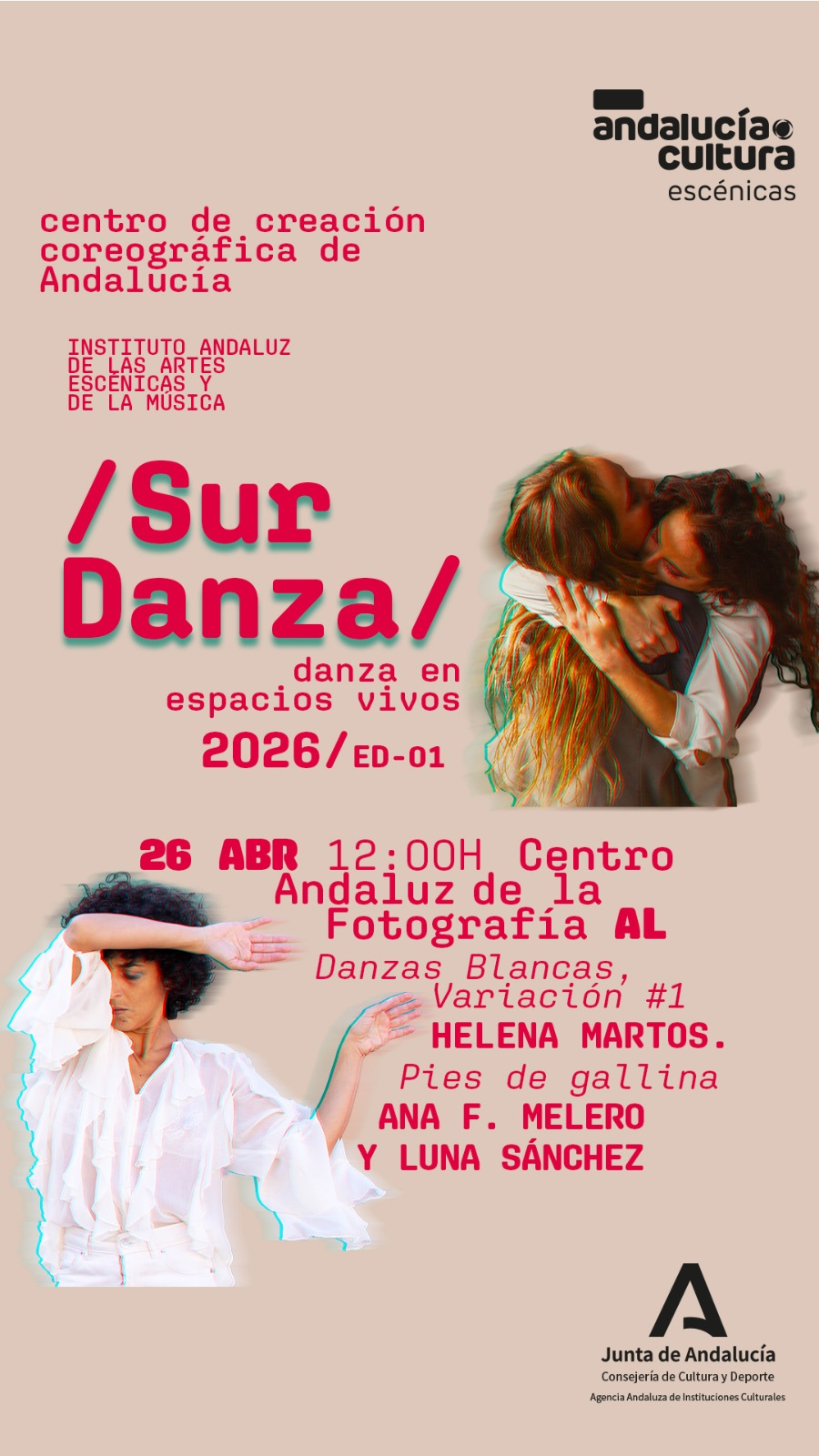 Cartel: Sur Danza activa el cuerpo y la arquitectura en el CAF