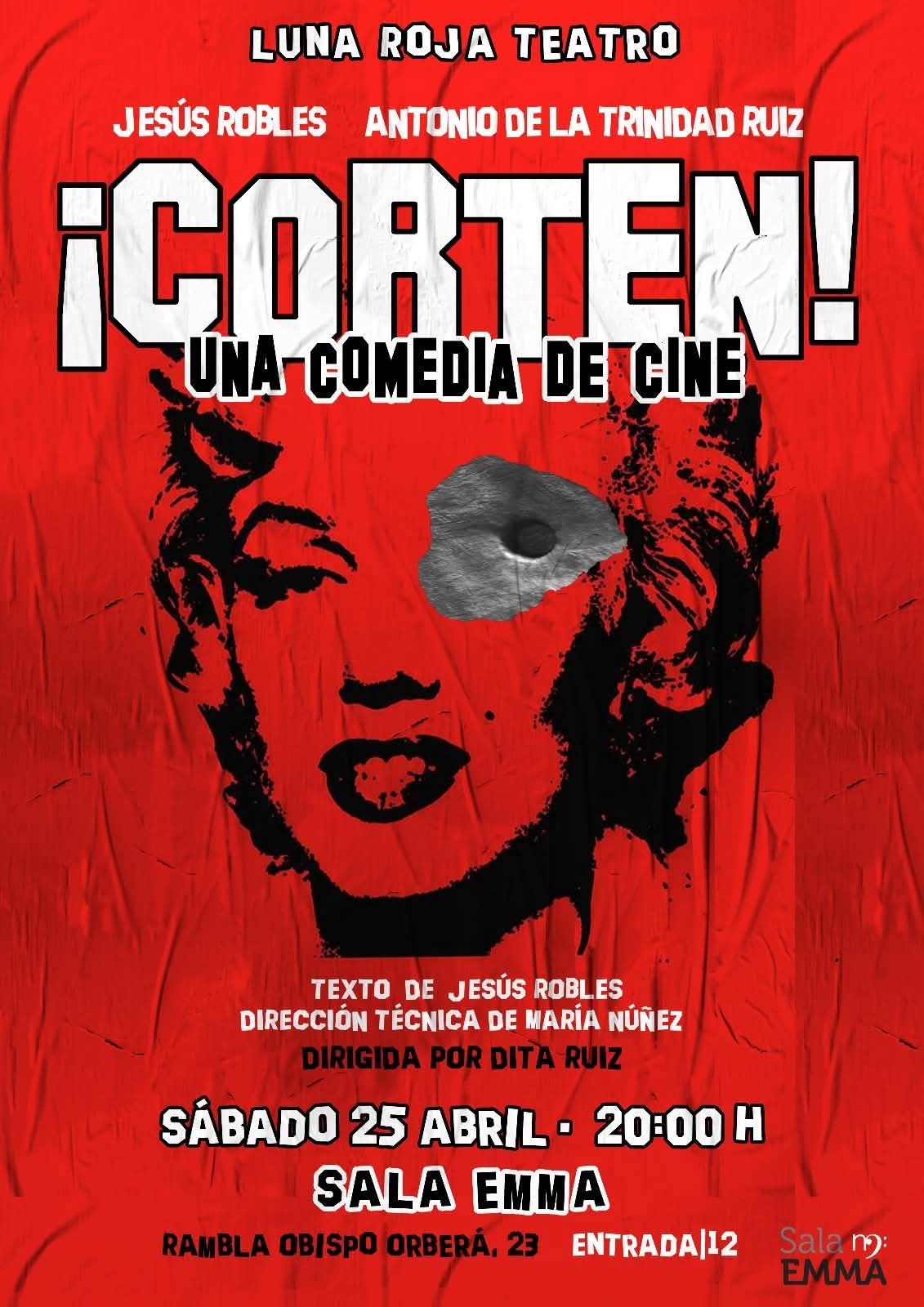 Cartel: Luna Roja Teatro lleva a Sala Emma una comedia sobre cine