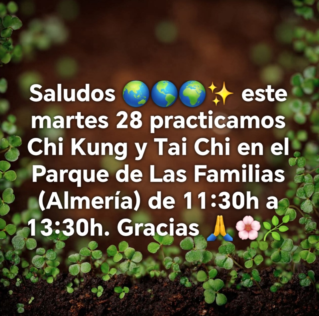 Cartel: El Parque de las Familias acoge una práctica de Chi Kung y Tai Chi