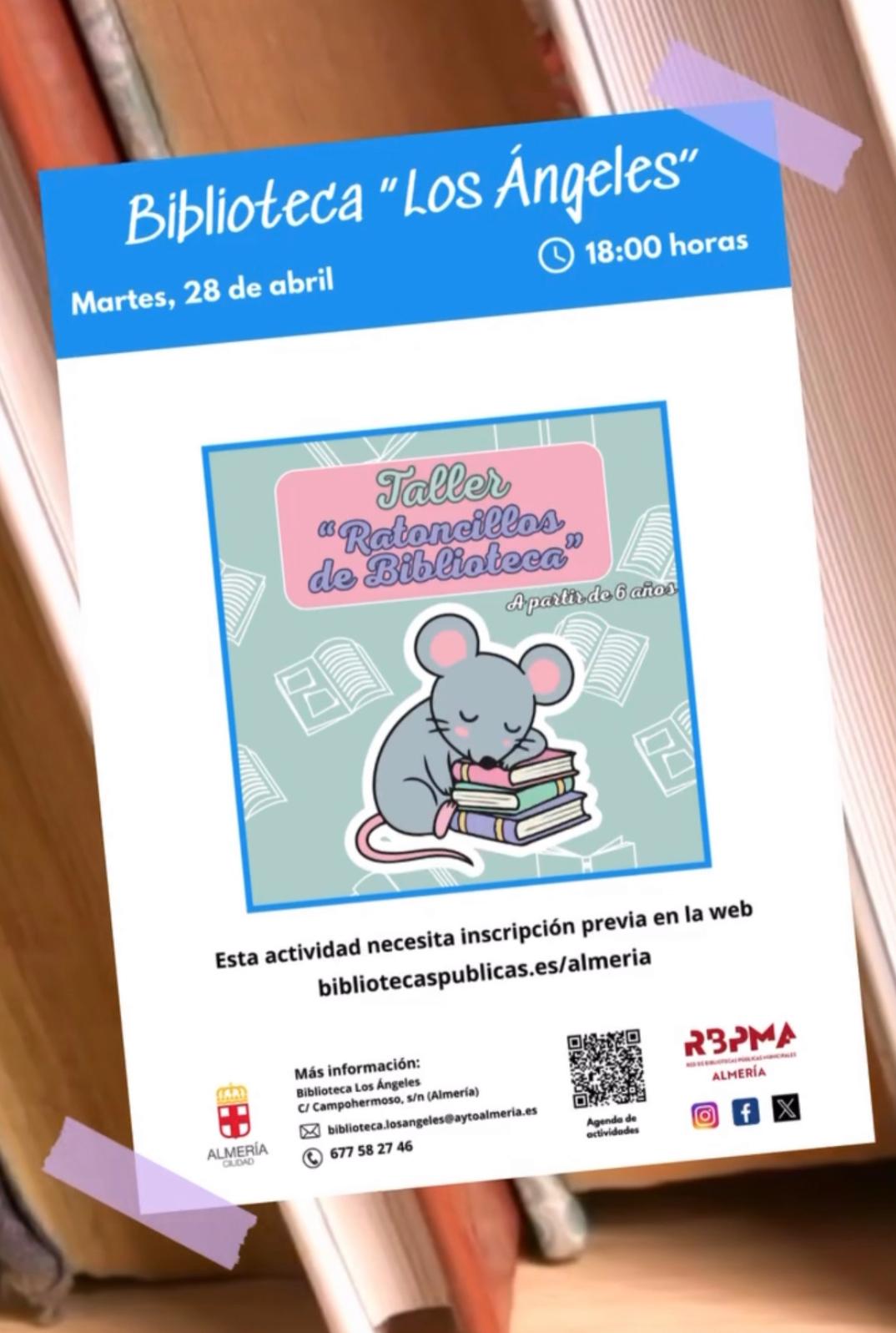 Cartel: La Biblioteca Los Ángeles invita a niños a ser ratoncillos lectores