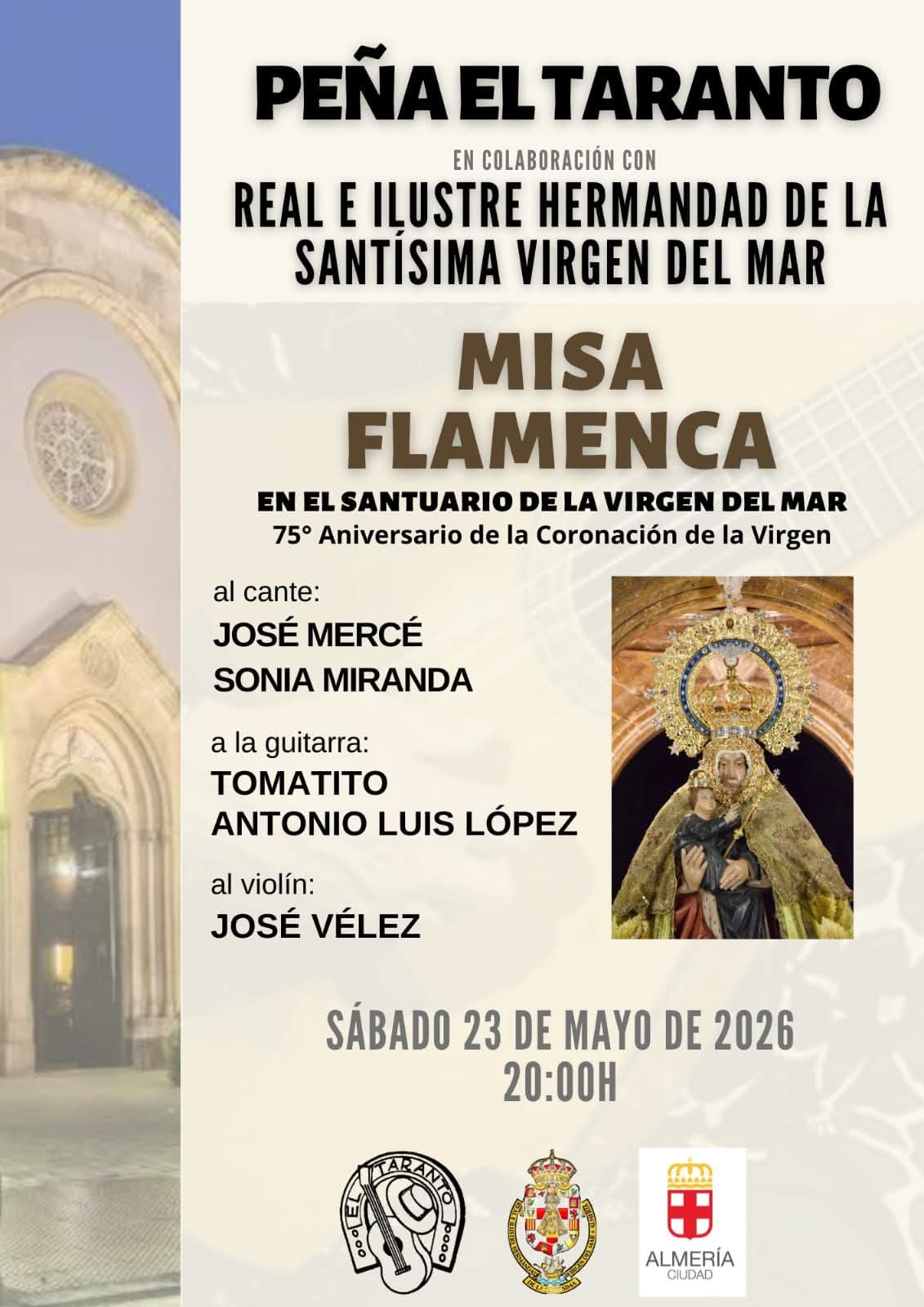 Cartel: La Virgen del Mar celebra su coronación con una misa flamenca