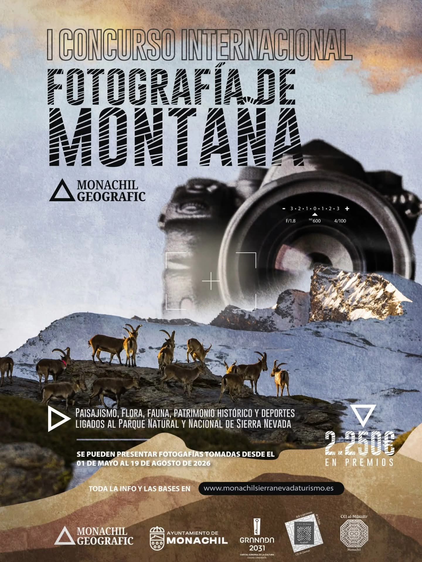 Cartel: Sierra Nevada convoca un concurso internacional de fotografía de montaña