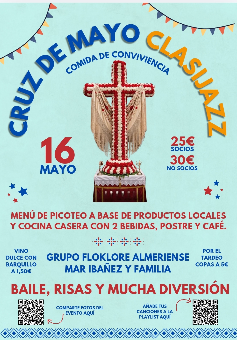 Cartel: Clasijazz celebra la Cruz de Mayo con comida y folclore