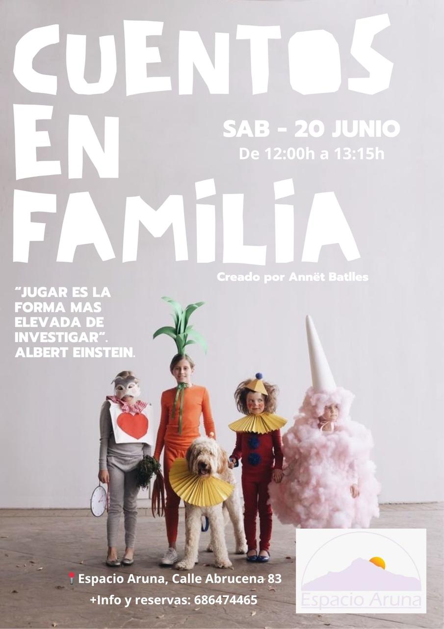 Cartel: Espacio Aruna reunió cuentos familiares en Almería