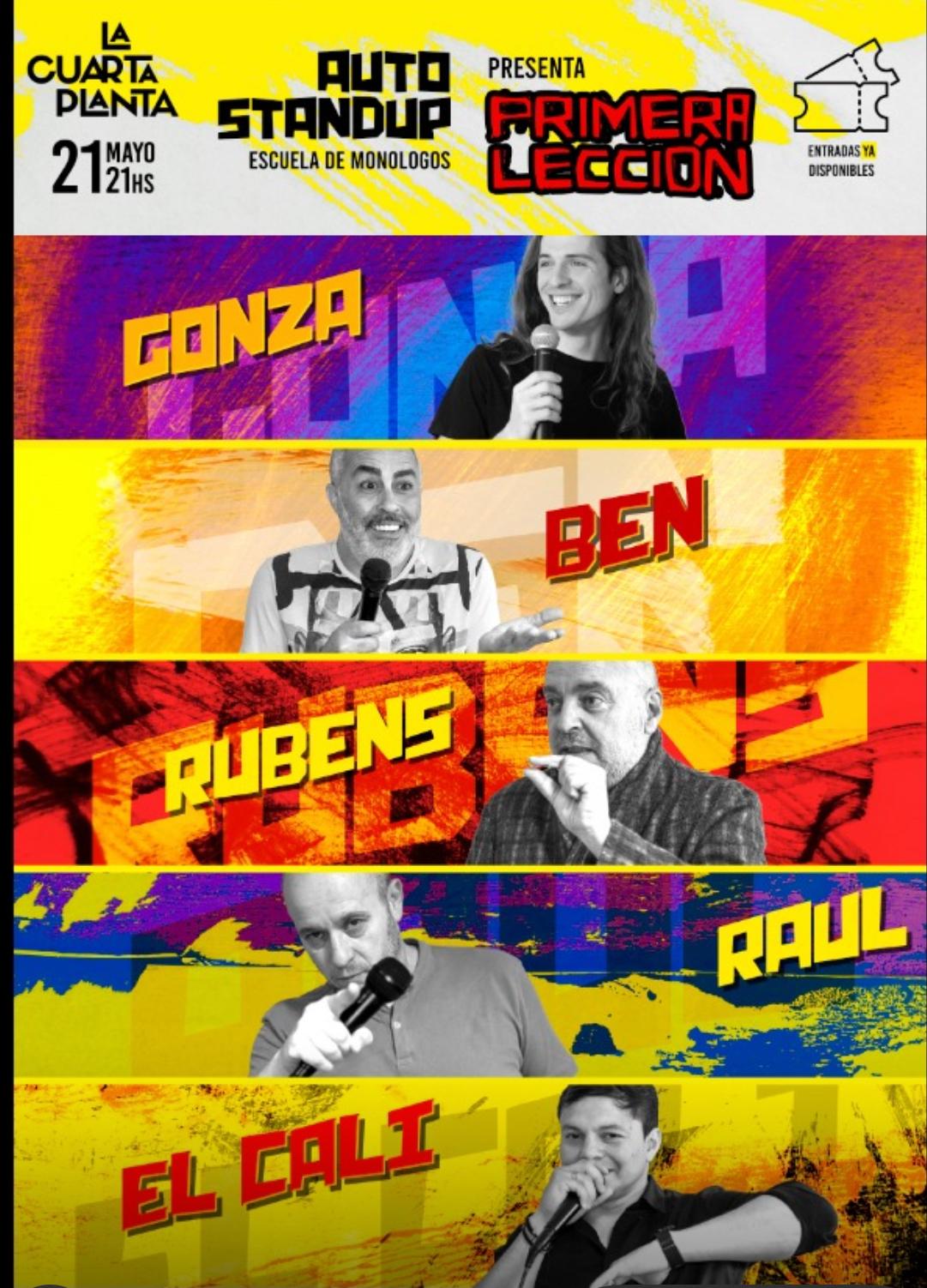 Cartel: Auto Standup lleva sus monólogos a La Cuarta Planta