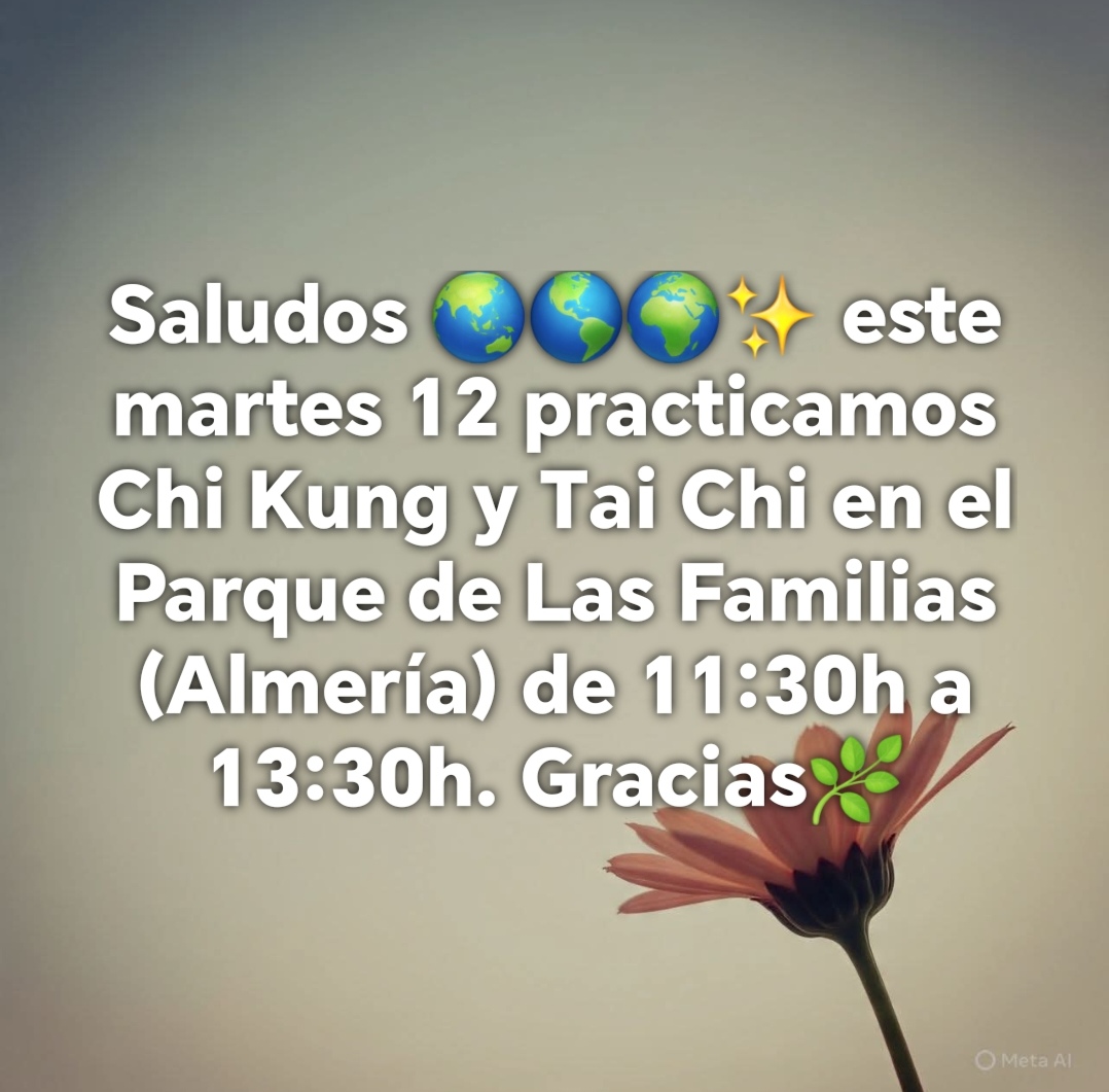 Cartel: El Parque de las Familias acoge una práctica de Chi Kung y Tai Chi