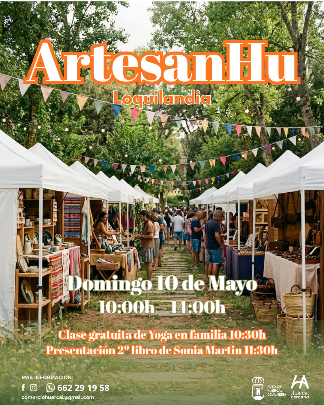 Cartel: Huércal de Almería reúne artesanía, yoga y libros en Loquilandia