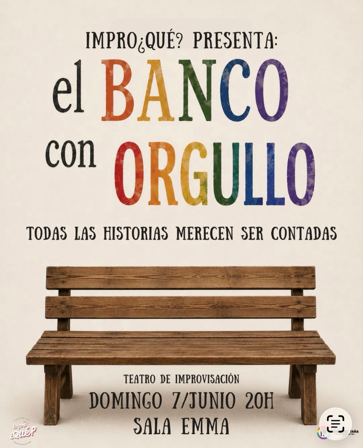 Cartel: Impro¿Qué? lleva historias del Orgullo a la Sala EMMA
