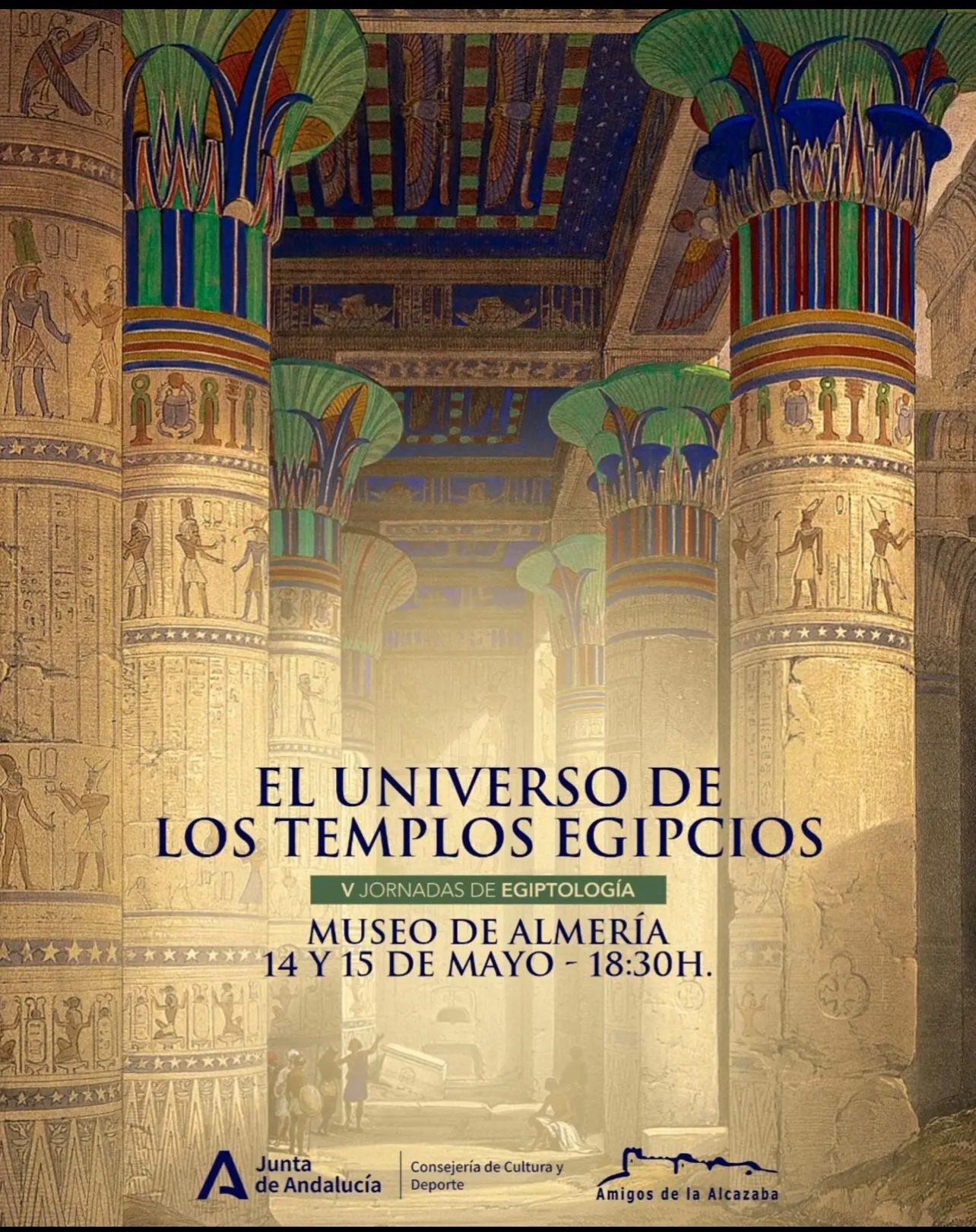 Cartel: El Museo de Almeria acoge unas jornadas sobre templos egipcios