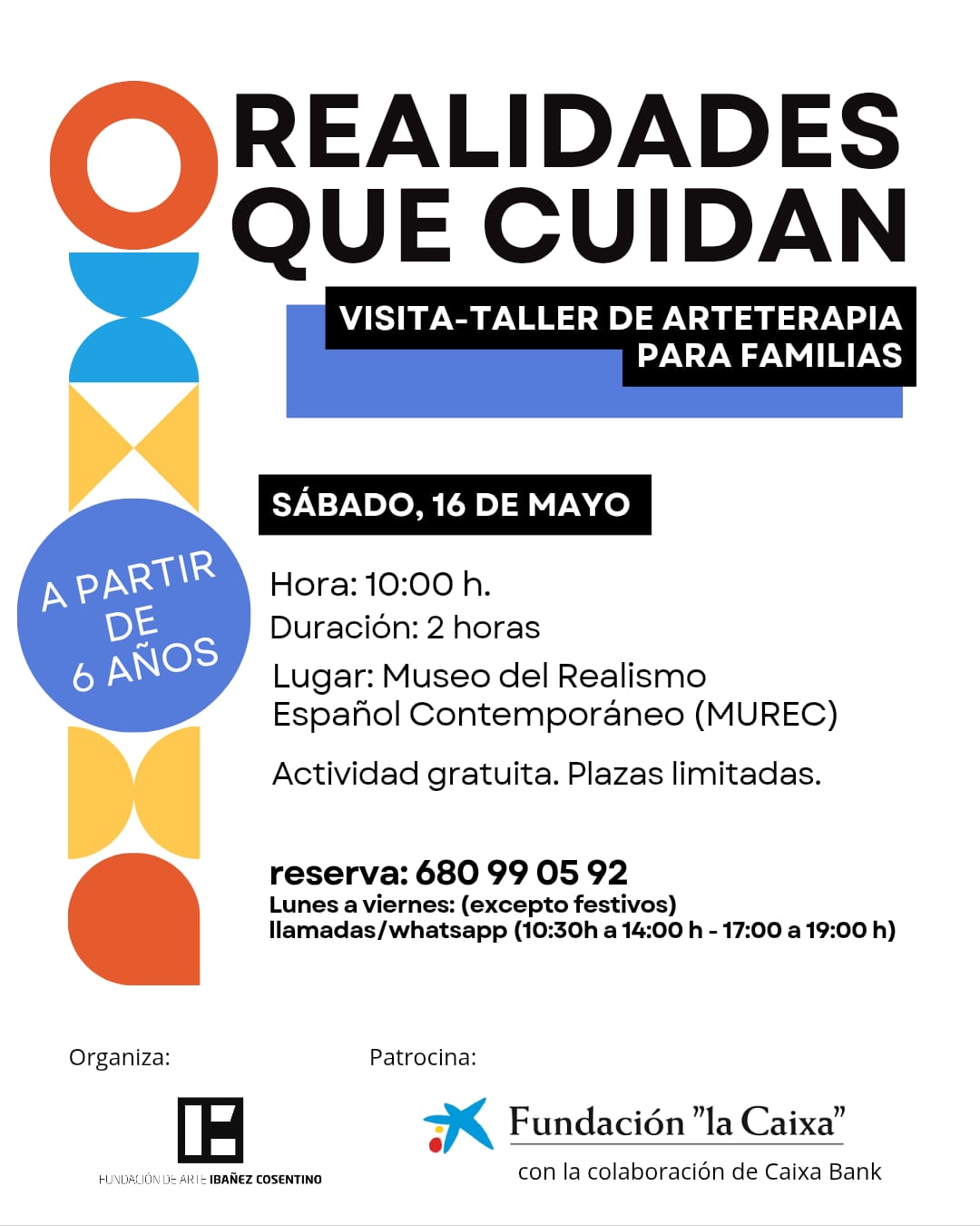Cartel: El MUREC abre una visita-taller de arteterapia para familias