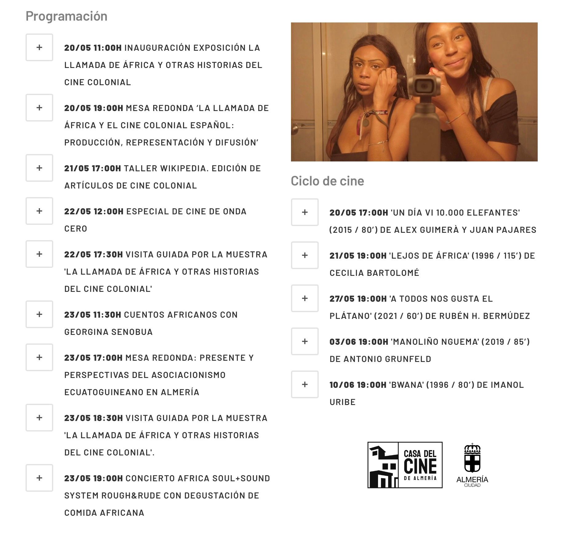 Cartel: La Casa del Cine programa un ciclo sobre Africa y cine colonial