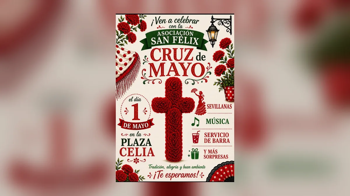 Imagen destacada: La Asociación San Félix recupera la Cruz de Mayo en Plaza Celia
