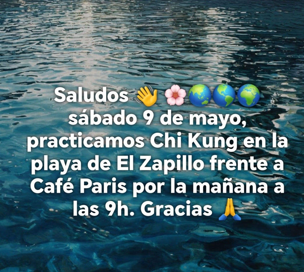 Cartel: El Zapillo acoge una práctica de Chi Kung junto al mar