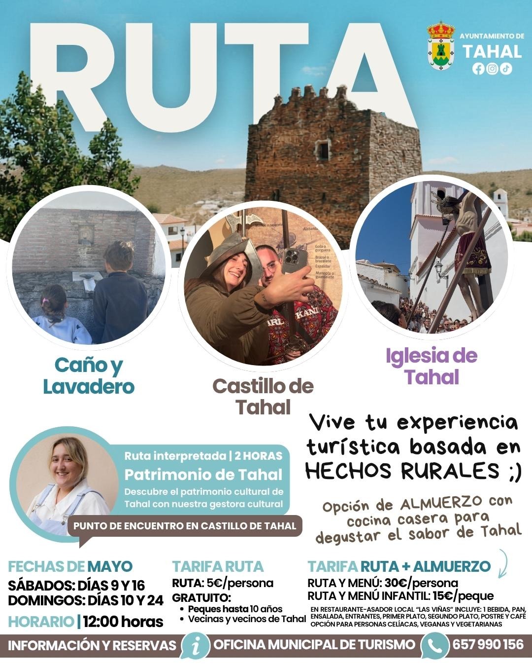 Cartel: Tahal abre su castillo a una ruta por el patrimonio local