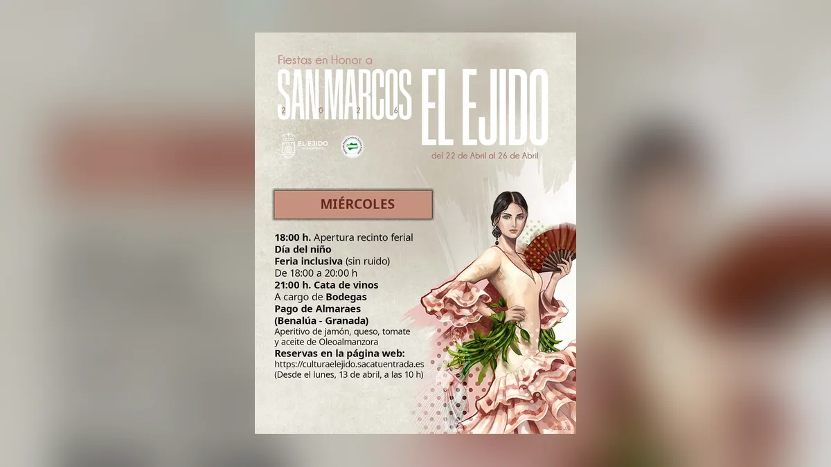 Imagen destacada: El Ejido celebra San Marcos con feria, tradición local y una cata de vinos
