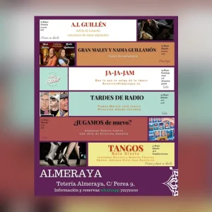 Tetería Almeraya reúne teatro, monólogos y música en mayo