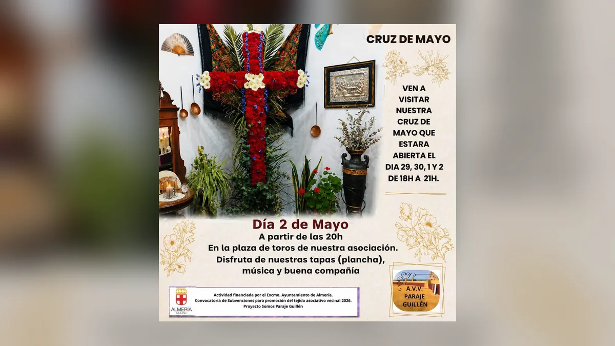 Imagen destacada: Paraje Guillén celebra una Cruz de Mayo con tapas y música