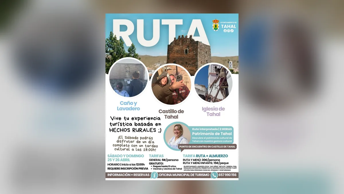 Imagen destacada: Tahal interpreta su patrimonio con una ruta desde el castillo