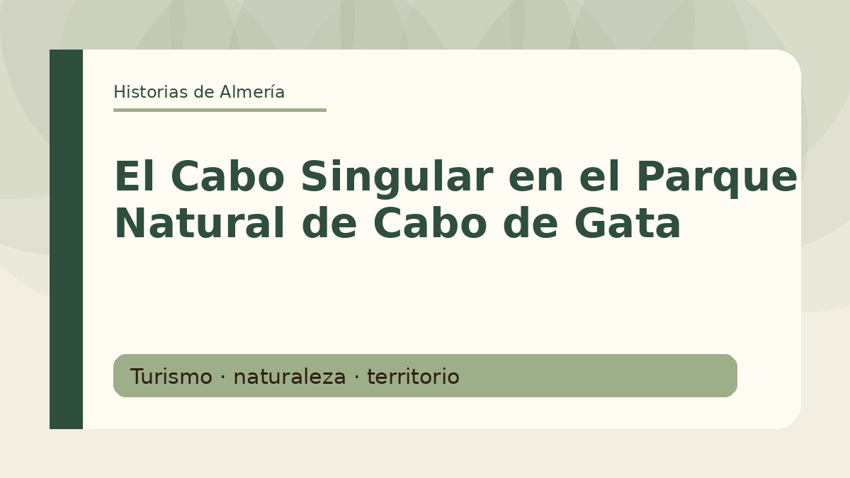 El Cabo Singular en el Parque Natural de Cabo de Gata