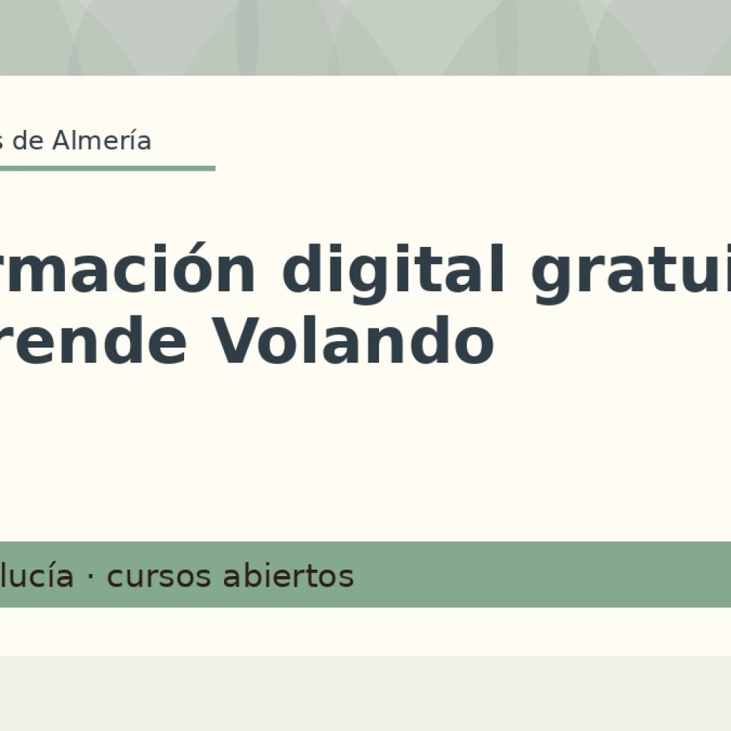 Formación digital gratuita de Aprende Volando